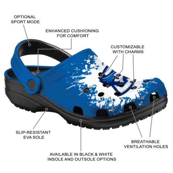 personalized creighton bluejays splatter background clog new arrival