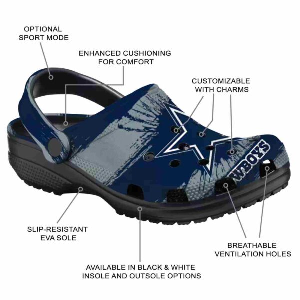 personalized dallas cowboys paint splatter graphics crocs new arrival
