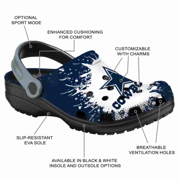 personalized dallas cowboys splash art crocs new arrival