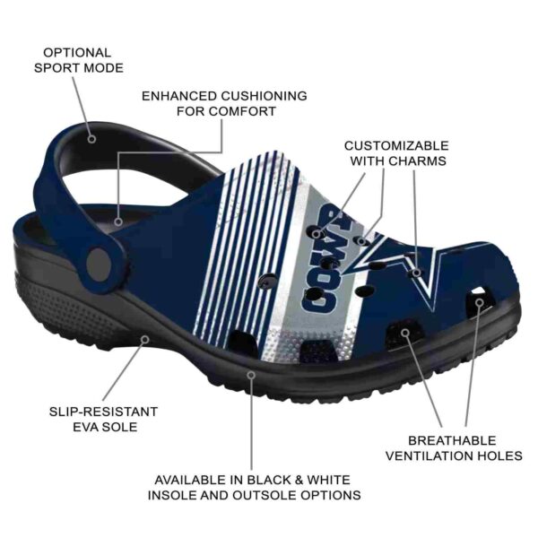 personalized dallas cowboys vibrant dual tone crocs new arrival