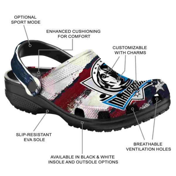personalized dallas mavericks patriotic stripes clog new arrival