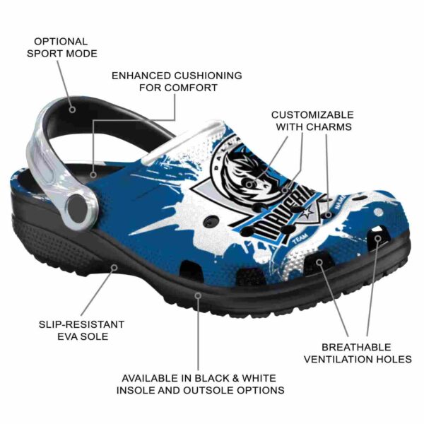 personalized dallas mavericks splatter pattern clog new arrival