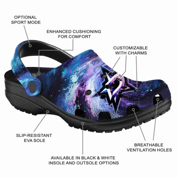personalized dallas stars galaxy swirl clog new arrival