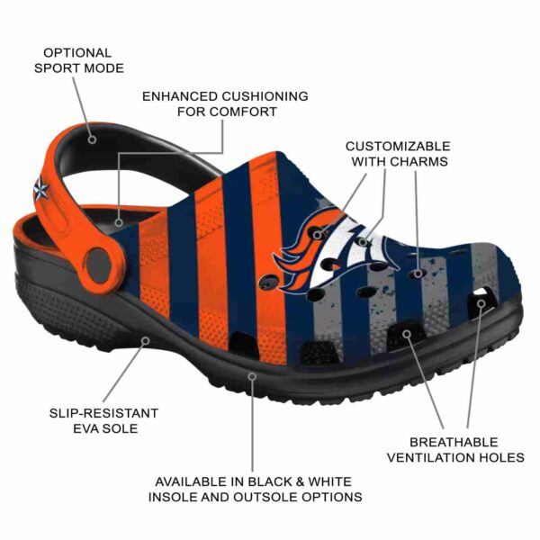 personalized denver broncos star spangled graphic crocs new arrival