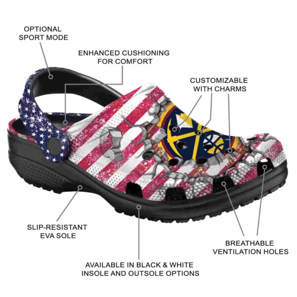 personalized denver nuggets freedom splinter clog new arrival