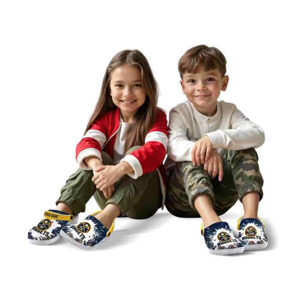 personalized denver nuggets splash art clog fashion forward