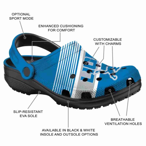 personalized detroit lions vibrant dual tone crocs new arrival