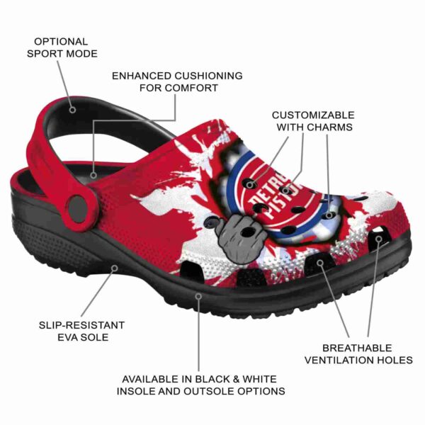 personalized detroit pistons gripping hand clog new arrival