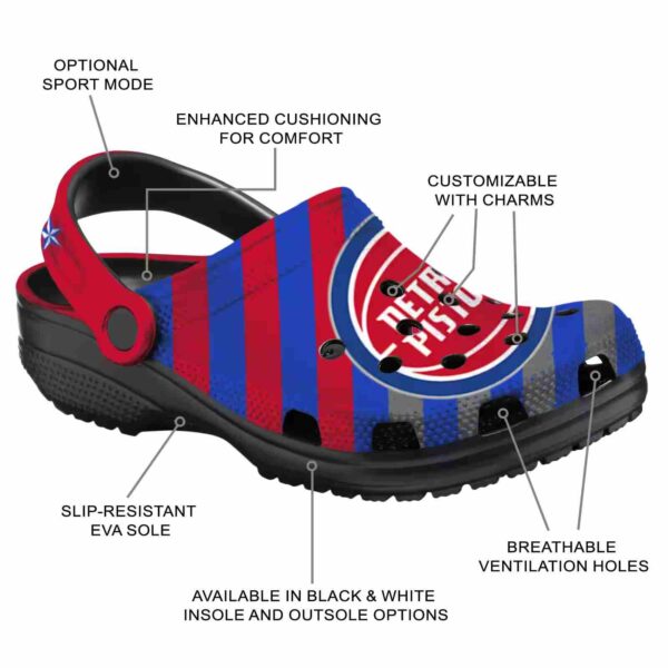 personalized detroit pistons star spangled graphic clog new arrival
