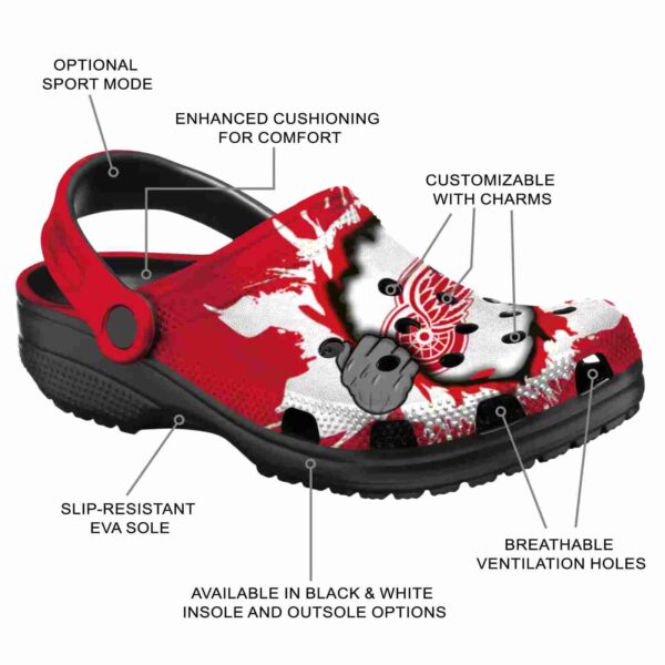personalized detroit red wings gripping hand clog new arrival