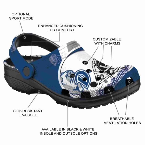 personalized drake bulldogs football helmet clog new arrival