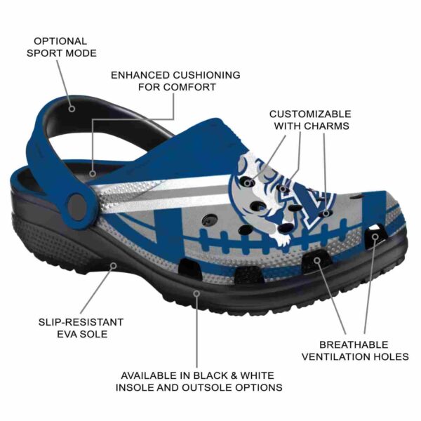 personalized drake bulldogs football motif clog new arrival