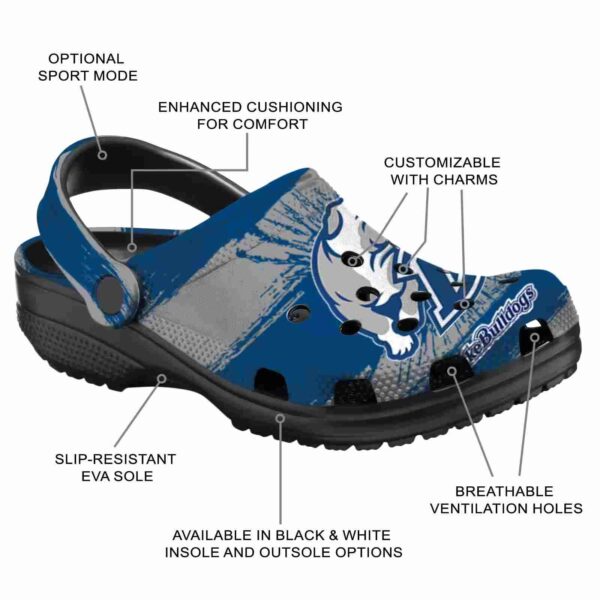 personalized drake bulldogs paint splatter graphics clog new arrival