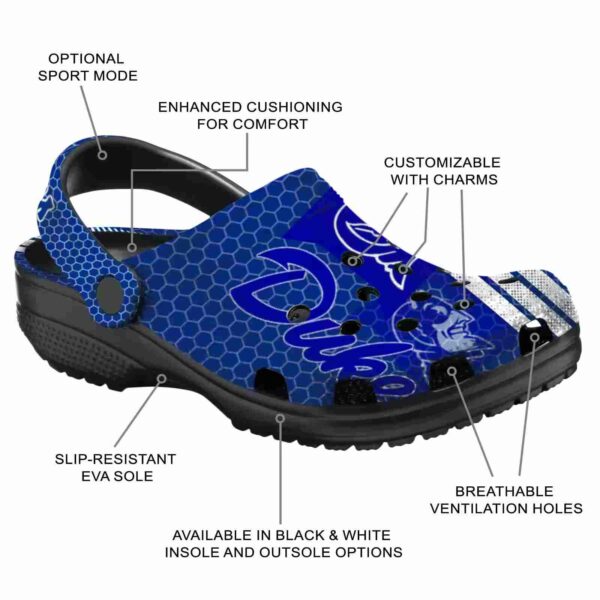personalized duke blue devils contrasting stripes crocs new arrival