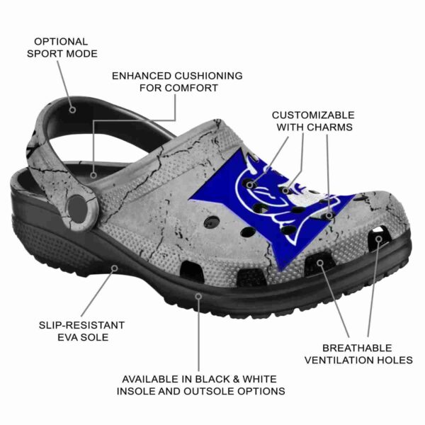 personalized duke blue devils cracked texture crocs new arrival