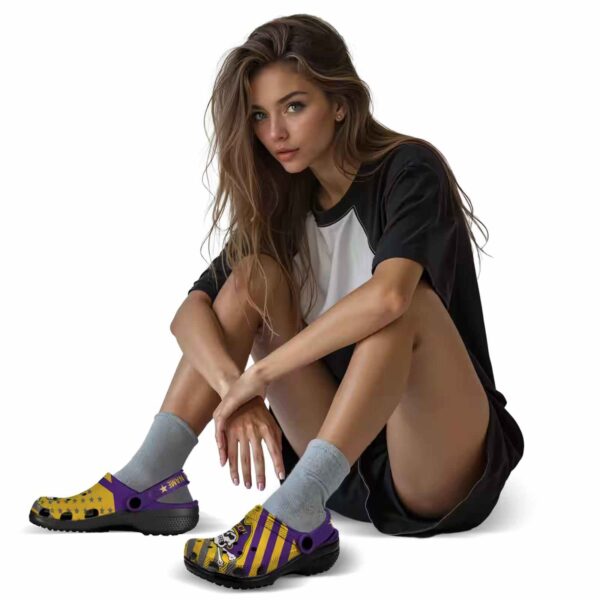 personalized east carolina pirates star spangled graphic clog premium grade
