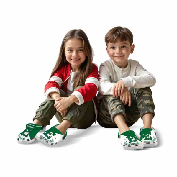 personalized eastern michigan eagles baseball motif clog fashion forward