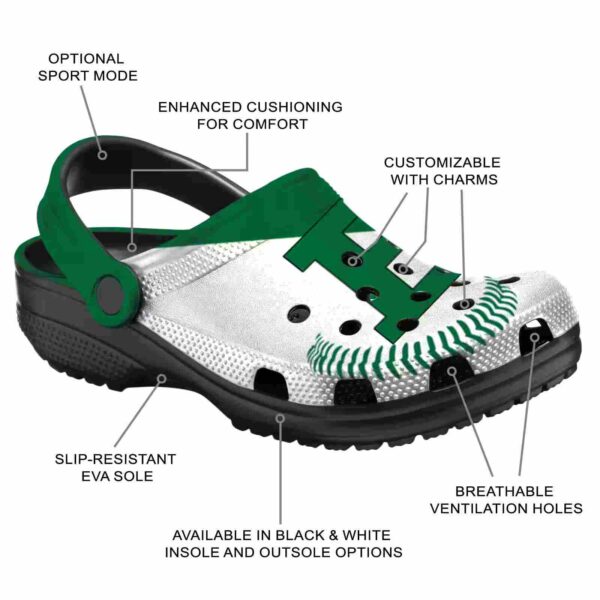 personalized eastern michigan eagles baseball motif clog new arrival