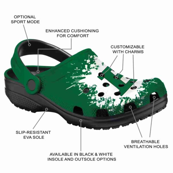 personalized eastern michigan eagles splatter background clog new arrival