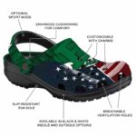 personalized eastern michigan eagles star spangled side pattern clog best selling