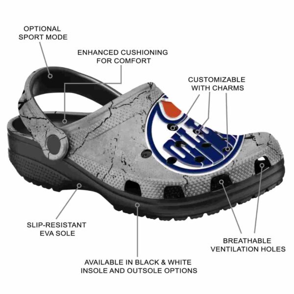 personalized edmonton oilers cracked texture clog new arrival