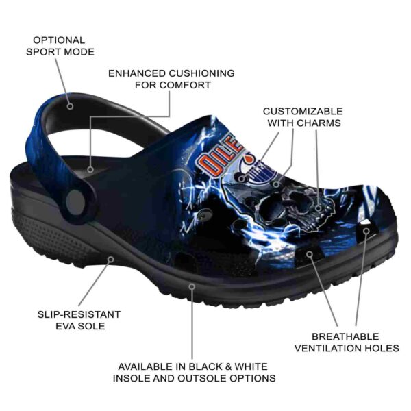 personalized edmonton oilers gothic skull clog new arrival