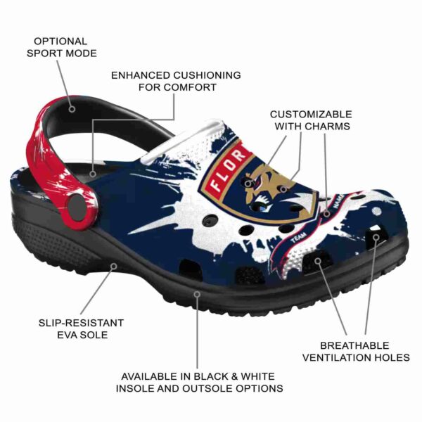 personalized florida panthers splatter pattern clog new arrival