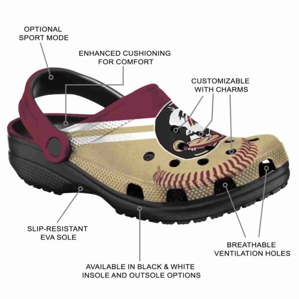 personalized florida state seminoles baseball motif crocs new arrival