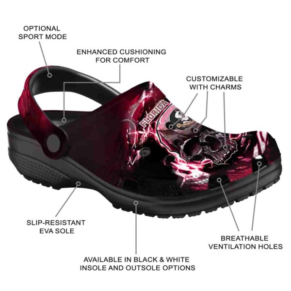 personalized florida state seminoles gothic skull crocs new arrival