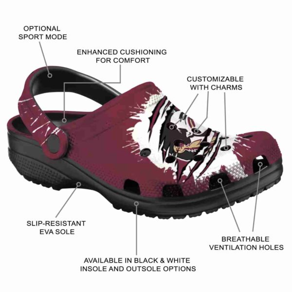 personalized florida state seminoles splash motif background crocs new arrival