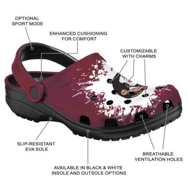 personalized florida state seminoles splatter background crocs new arrival