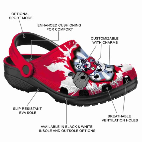 personalized fresno state bulldogs gripping hand clog new arrival