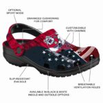 personalized fresno state bulldogs star spangled side pattern clog best selling