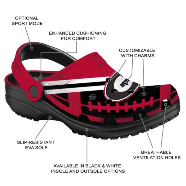 personalized georgia bulldogs football motif crocs new arrival
