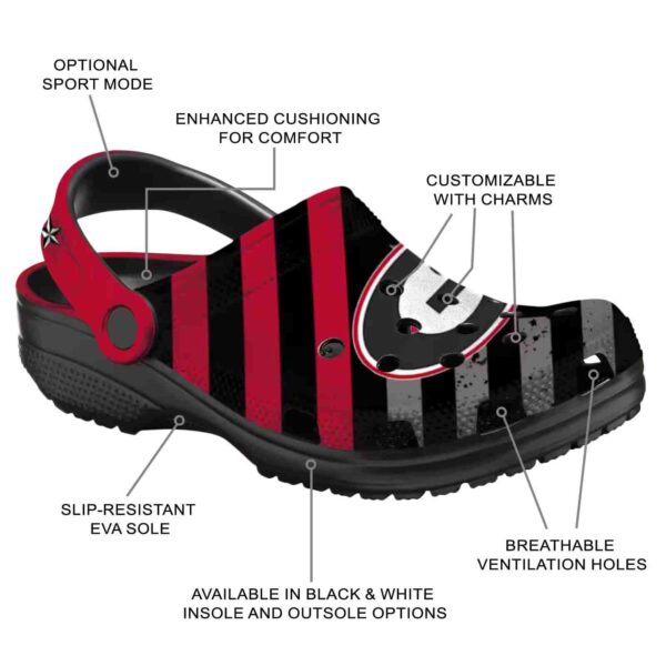 personalized georgia bulldogs star spangled graphic crocs new arrival