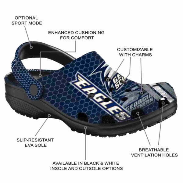personalized georgia southern eagles contrasting stripes clog new arrival