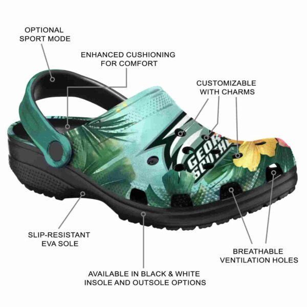 personalized georgia southern eagles tropical vibes clog new arrival