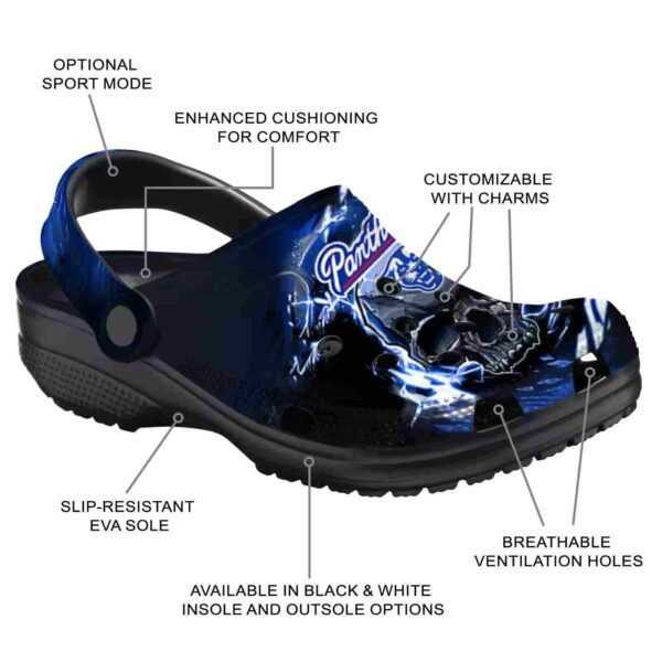 personalized georgia state panthers gothic skull clog new arrival