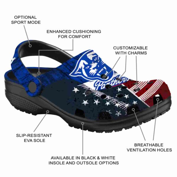personalized georgia state panthers star spangled side pattern clog new arrival