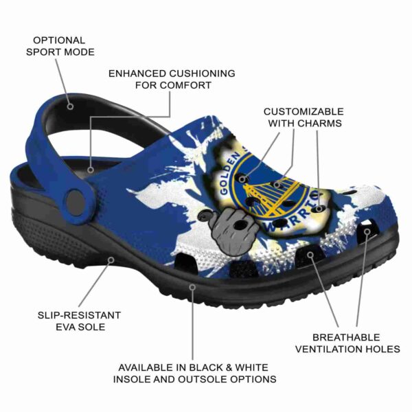 personalized golden state warriors gripping hand crocs new arrival