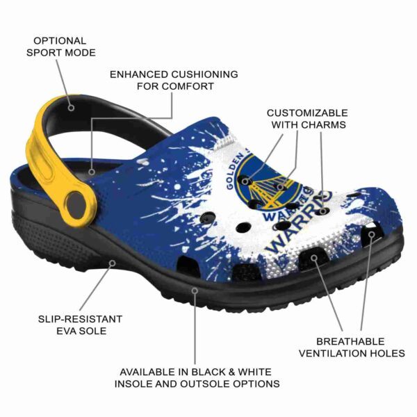 personalized golden state warriors splash art crocs new arrival