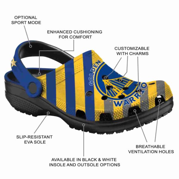 personalized golden state warriors star spangled graphic crocs new arrival