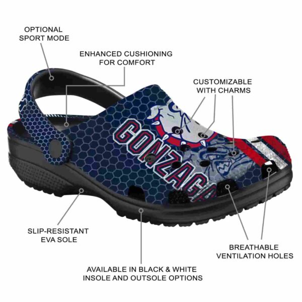 personalized gonzaga bulldogs contrasting stripes clog new arrival