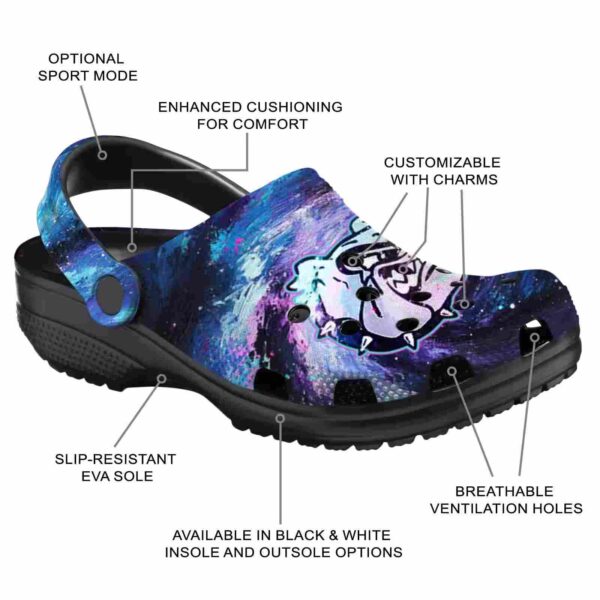 personalized gonzaga bulldogs galaxy swirl clog new arrival
