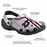 personalized gonzaga bulldogs pinstripe pattern clog best selling