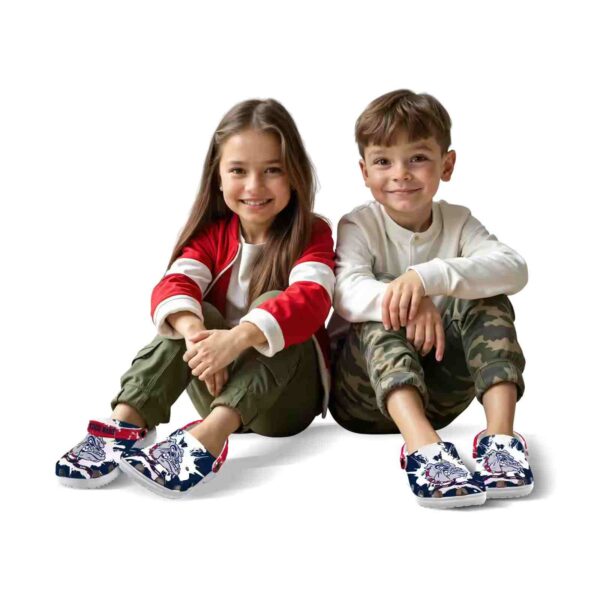 personalized gonzaga bulldogs splatter pattern clog fashion forward