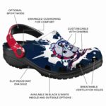 personalized gonzaga bulldogs splatter pattern clog best selling