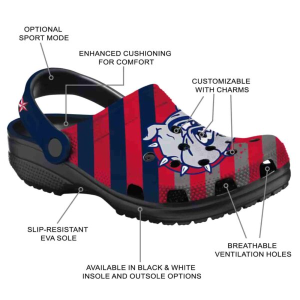 personalized gonzaga bulldogs star spangled graphic clog new arrival