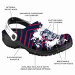 personalized gonzaga bulldogs zigzag paint burst clog best selling