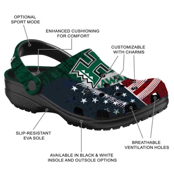 personalized hawaii rainbow warriors star spangled side pattern clog new arrival